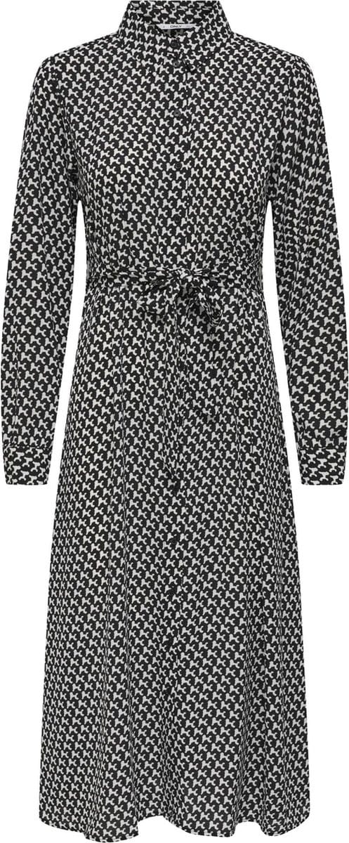 ONLY ONLRUTH LIFE L/S SHIRT MIDI DRESS PTM Dames Jurk - Maat L