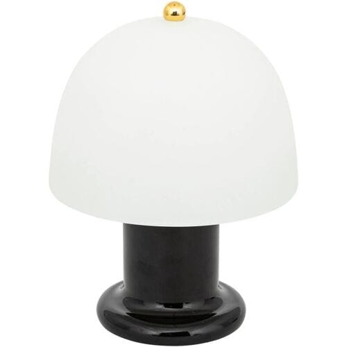Draadloze LED-tafellamp van glas op batterijen RICK