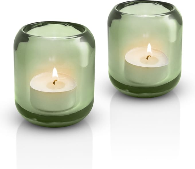 Eva Solo - Acorn Theelichthouder Set van 2 Stuks Pine - Glas - Groen -