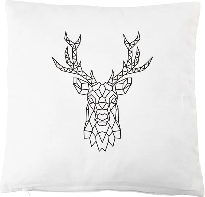 Rendier Kerstmis Kussenhoes - Zwart - 45x45 cm - Specialties By Eizook