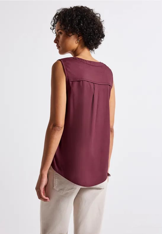 Blousetop met borstzakken