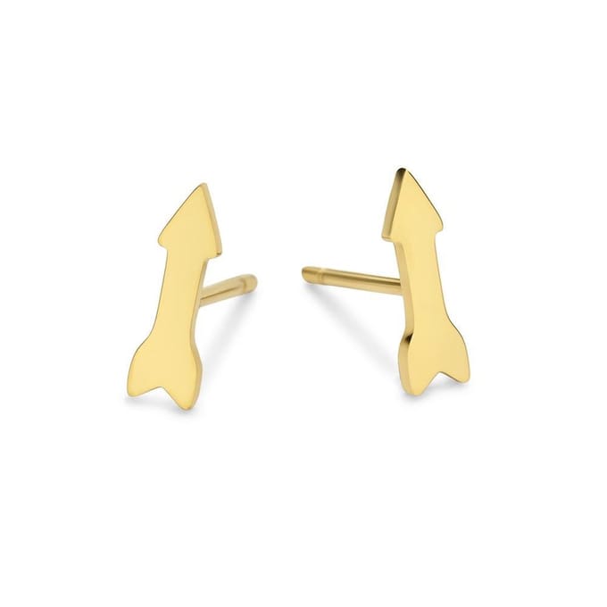 CO88 Collection Elemental 8CE-70330 Stalen oorbellen - pijl - 8 mm - Goudkleurig