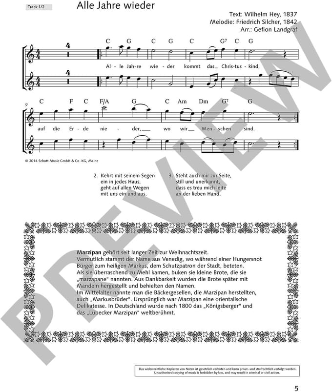 Schott Music Das fröhliche Weihnachtsliederheft - Kerstmis