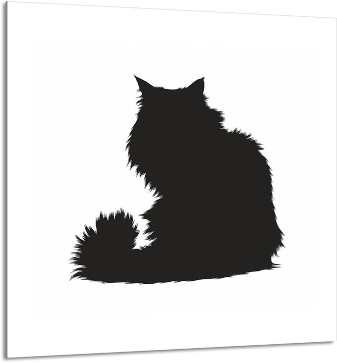 TMK ArtDeko - Glaskeukenpaneel - 60x65 cm - Kat - Veelkleurig