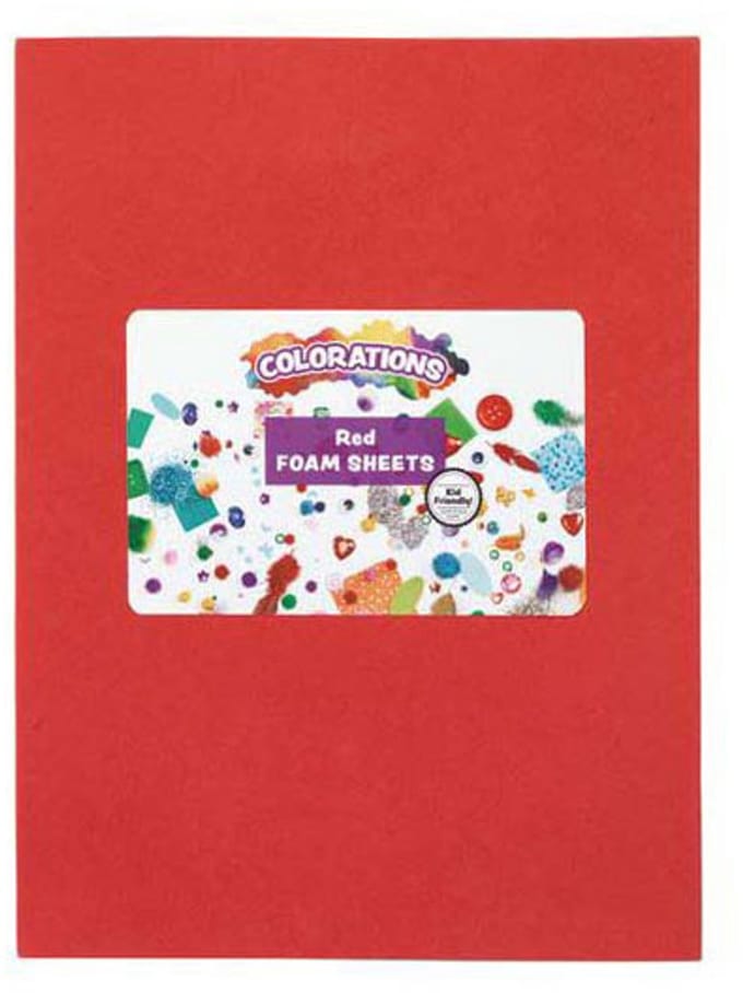 Colorations foam knutselvellen rood 10 stuks creatief speelgoed.
