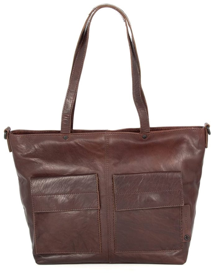 Leren Shopper - Yasmin - Donkerbruin