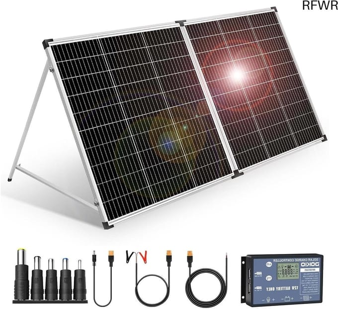 Draagbaar Zonnepaneel - Opvouwbaar Paneel - Off-Grid Energie - Inclusief Controller - 200 Watt - Zwart