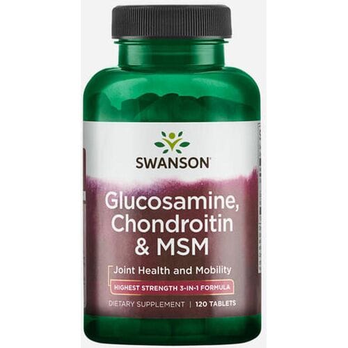 Supplementen - Glucosamine + MSM + Chondroitin - 120 Tablets - Swanson -