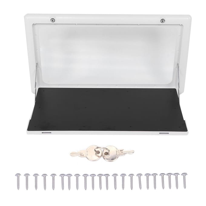 Opklapbare Buitentafel 25KG Draagvermogen met 2 Sleutels voor RV Camper Buiten Kamperen Picknick white