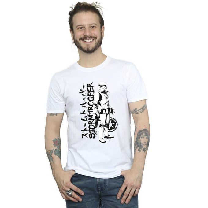 Star Wars Heren Japans Stormtrooper T-Shirt (Wit)
