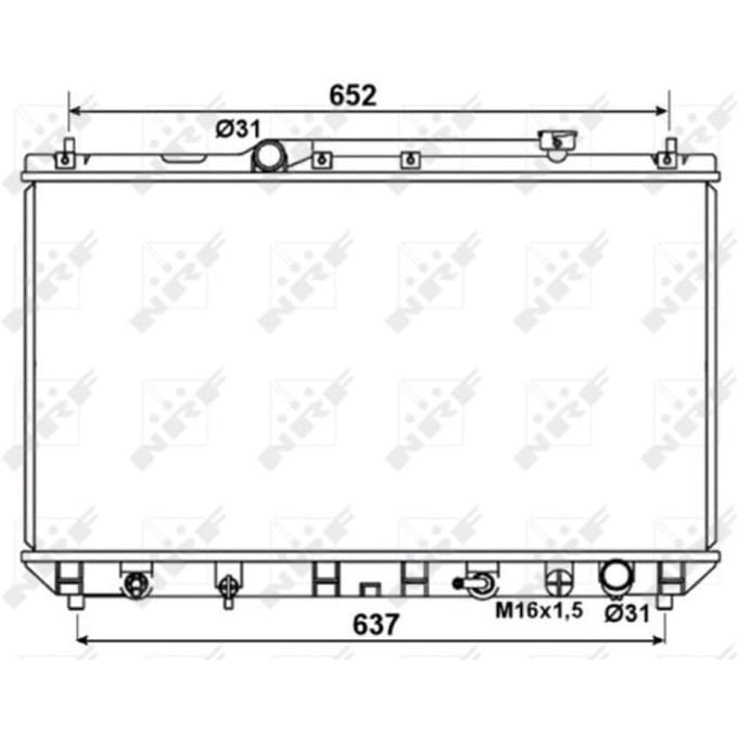 Radiator, motorkoeling NRF 53374