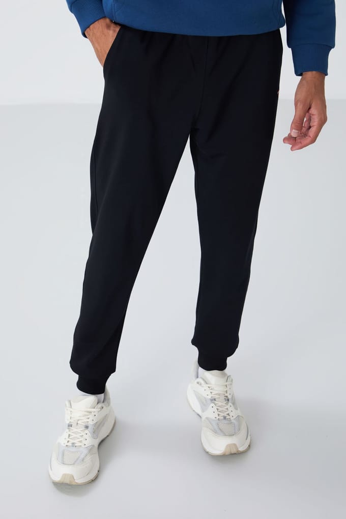 Heren Effen Fleece Joggingbroek