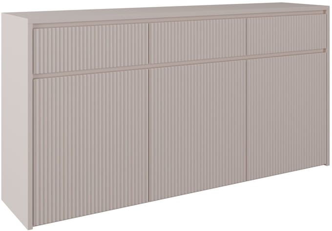Selsey Vemmi – Dressoir 3-deurs, 3 laden, Kasjmier, 155 cm