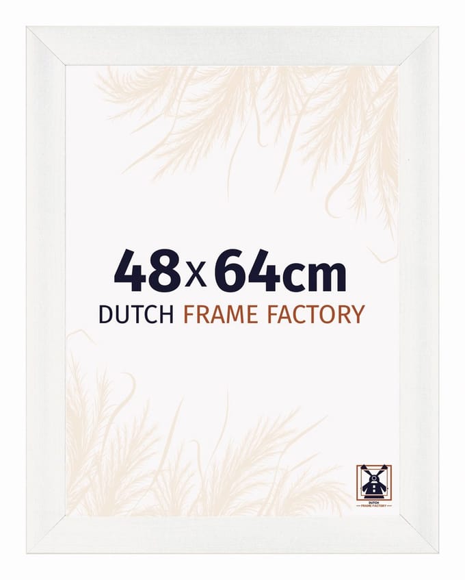Fotolijst 48x64 cm - MDF - Wit Geveegd - Praag