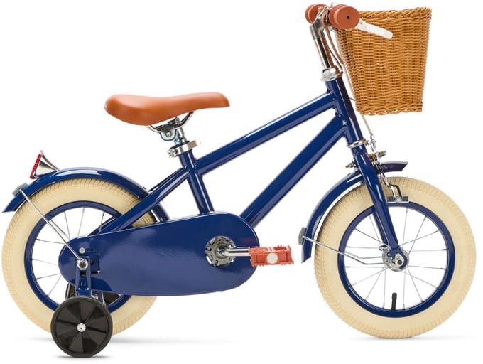 Generation Retro 12 inch Blauw – Kinderfiets met Mandje