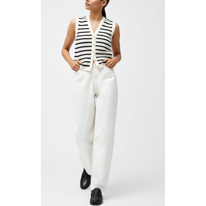 French Connection Dallas Denim Barrel Leg Jean Summer Ecru Größe: 14 | Ausgestellte Hosen Outlet | Damen | Blau