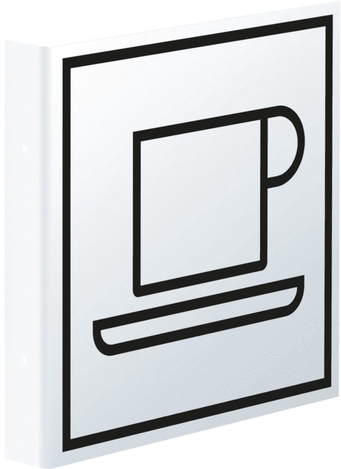 Haaks cafetaria bord, 150 x 150 mm - kunststof