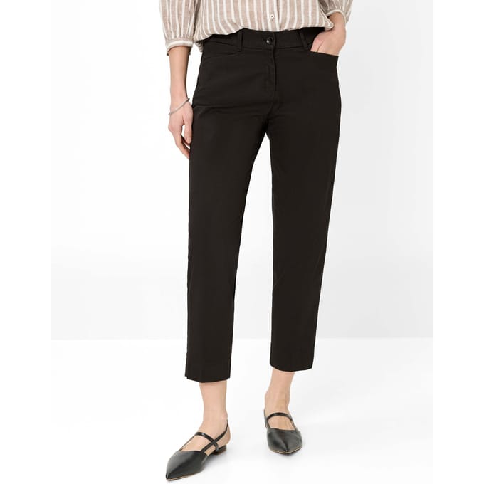 Brax Dames Chino  Style MARA S PERMA BLACK, perma zwart, maat 44