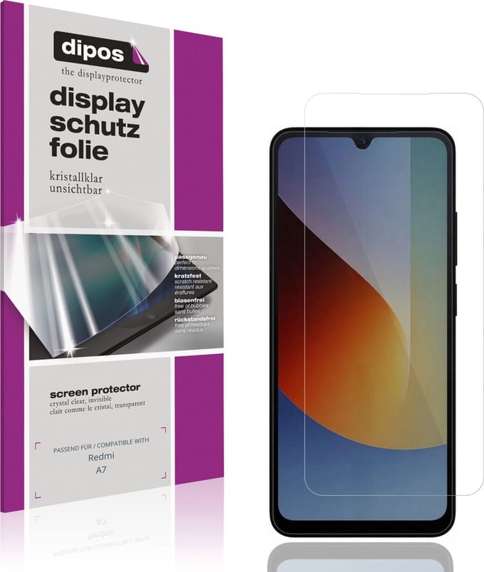 dipos – 4x Beschermfolie geschikt voor Redmi A7 | Krasbestendige & heldere Screenprotector Ultra-Thin