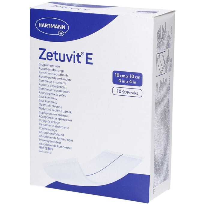 Zetuvit E 10cm x 10 Compressen
