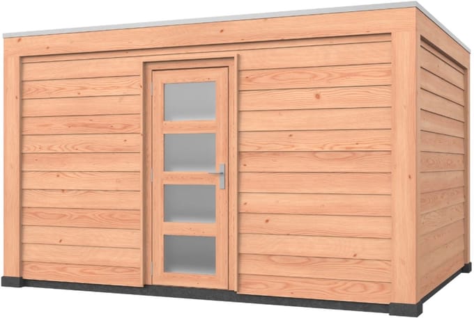 Douglas overkapping, 400 x 300, met schuur, Westwood Modern Plus