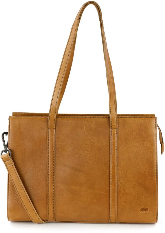 Bear Design Leonie Leren Handtas - Schoudertas - Shopper - Taupe