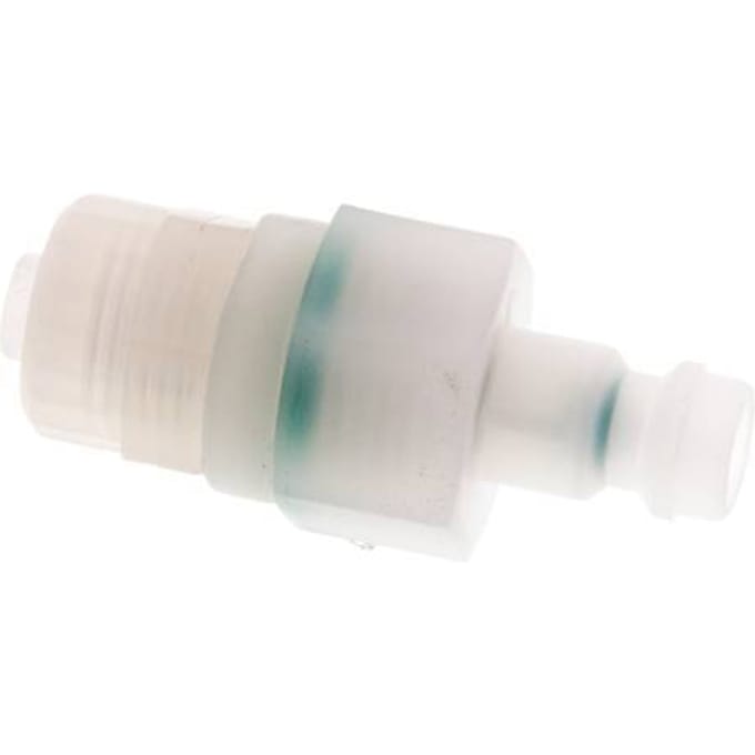 PVDF DN 5 Koppeling Insteeknippel 6x8 mm opsteekfitting Dubbele afsluiting