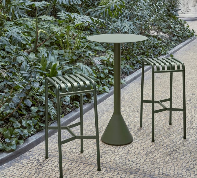 HAY Palissade Bar Stool - olijf