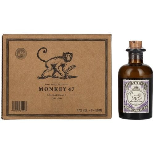 Monkey 47 Schwarzwald Dry Gin 47% Vol. 6x0,05l