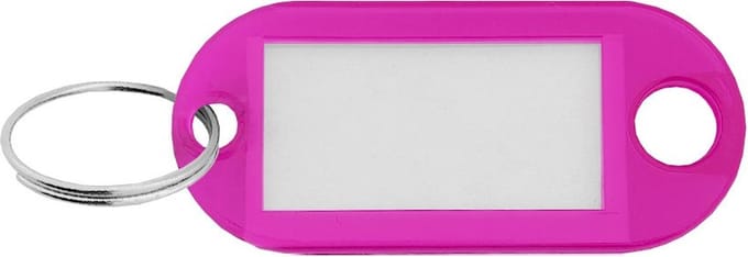 CombiCraft sleutellabels roze 48x22mm actiemodel - 100 stuks