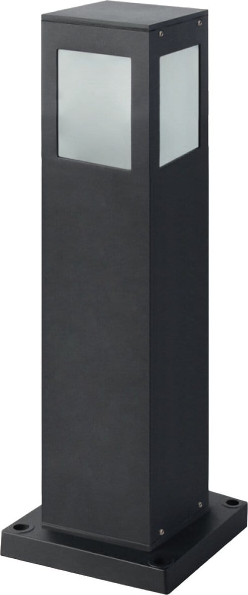 LED Tuinverlichting - Buitenlamp - Staand - Aluminium Mat Zwart - E27 - Vierkant