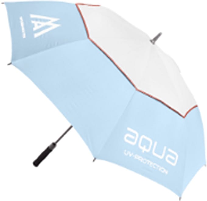 Big Max Aqua UV Golf Paraplu Charcoal IJS Blauw Wit Perzik