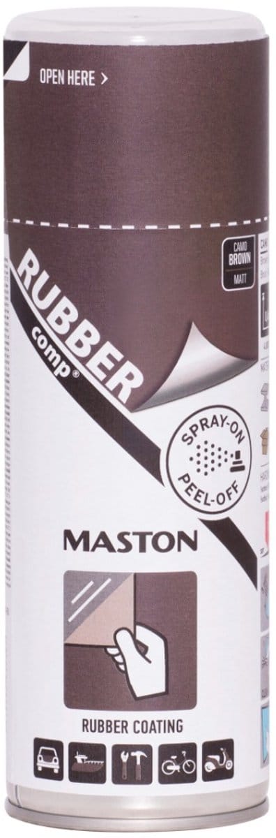 Maston Rubbercomp spray - Mat - Camo Bruin - rubber coating - 400 ml - spuitbus verf