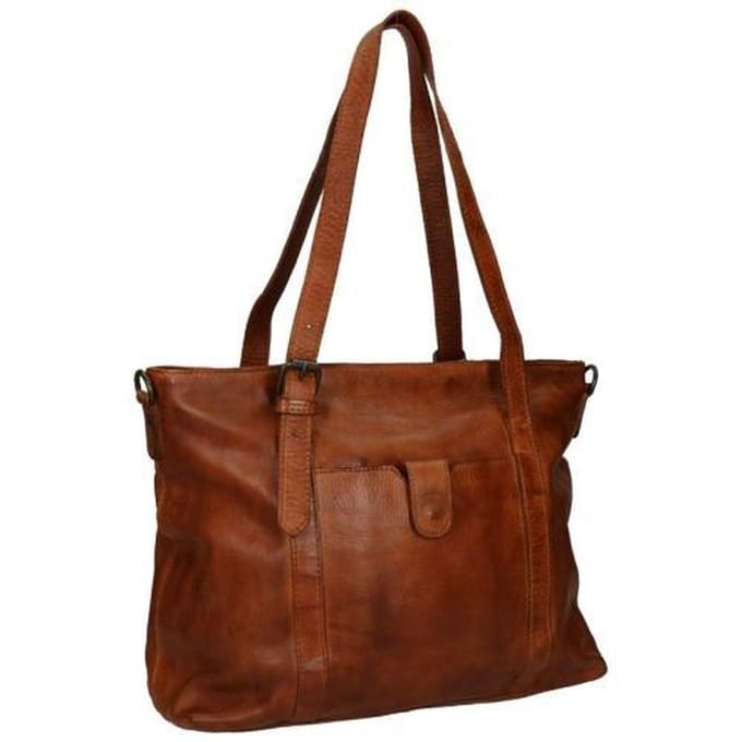Bear Design Schoudertas Cow Lavato Leer - cognac