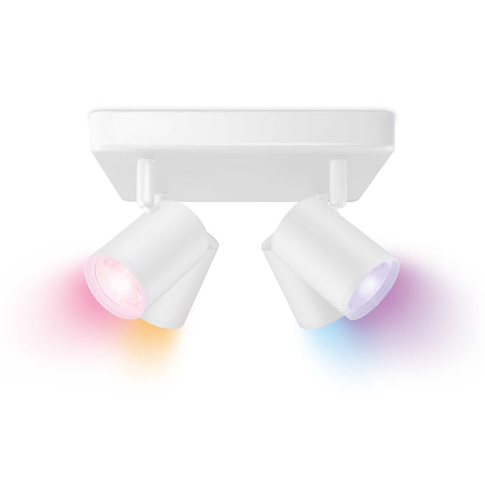 WiZ Imageo 4x Adjustable Smart Spotlight with Square Plate Tunable White & Color White