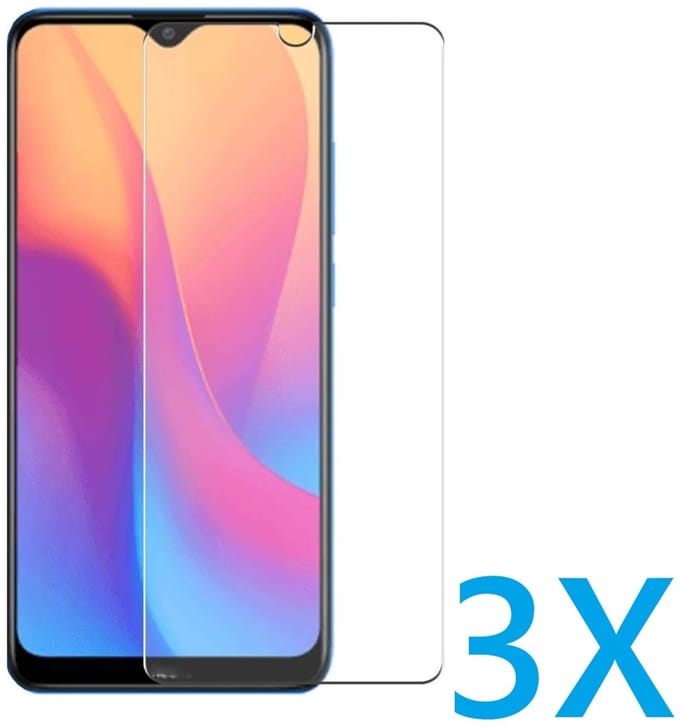 Glasplaatje Geschikt voor: Xiaomi Redmi 8 / 8A - 3x Screenprotector - screen protector - glas - bescherm - beschermglas