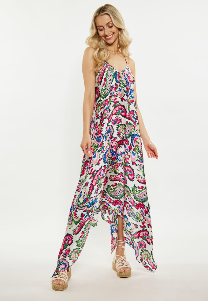 IZIA Jurk Dames Wit Veelkleurig