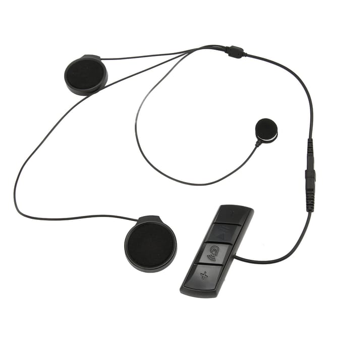 Casque moto Bluetooth 5.0, navigation GPS, appels mains libres, musique stéréo, étanche black