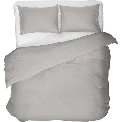 Primaviera Deluxe Egyptisch Katoen Dekbedovertrek - Eenpersoons - 140X200/260 + 1 x kussensloop 60x70 - Grijs