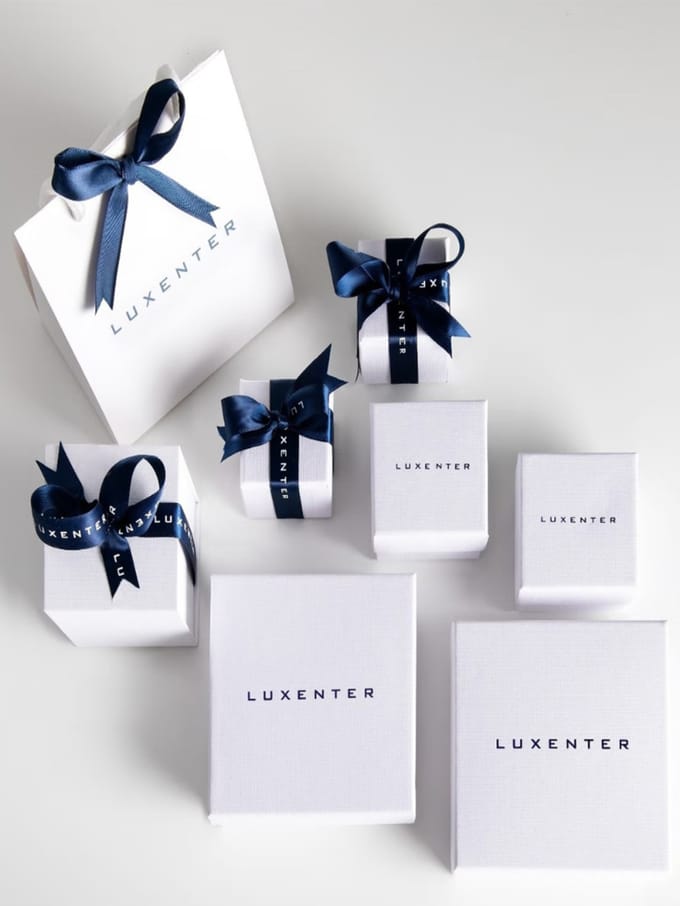 Luxenter Diwon oorbellen, gerhodineerd