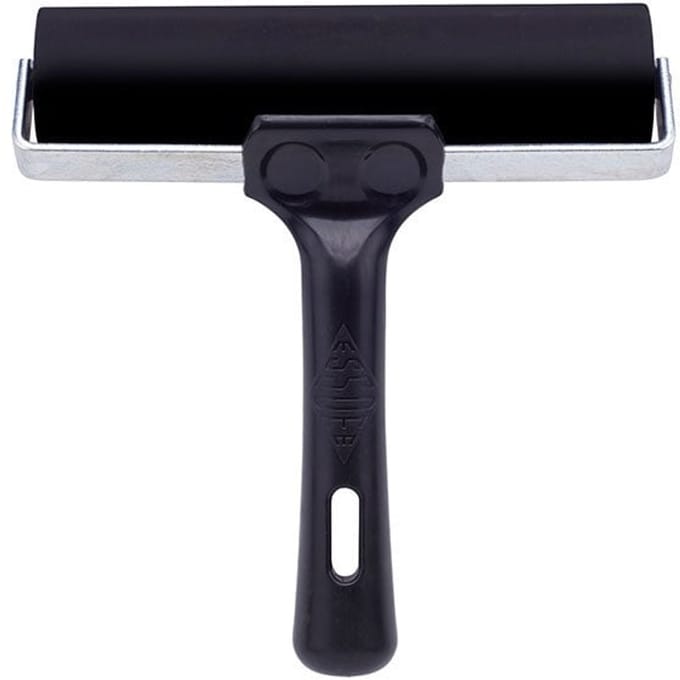 ESSDEE - professionele inktroller (lino) met zwart handvat - 150mm