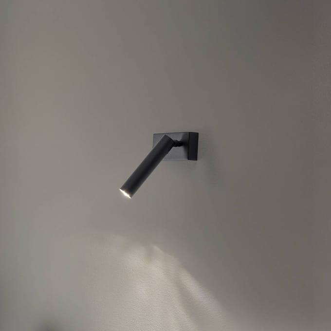 Euluna Wandlamp Sone, 1-lamp, zwart
