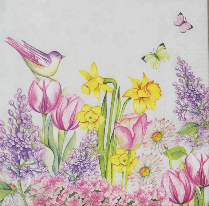 Servetten Blooming Garden 33 x 33 cm
