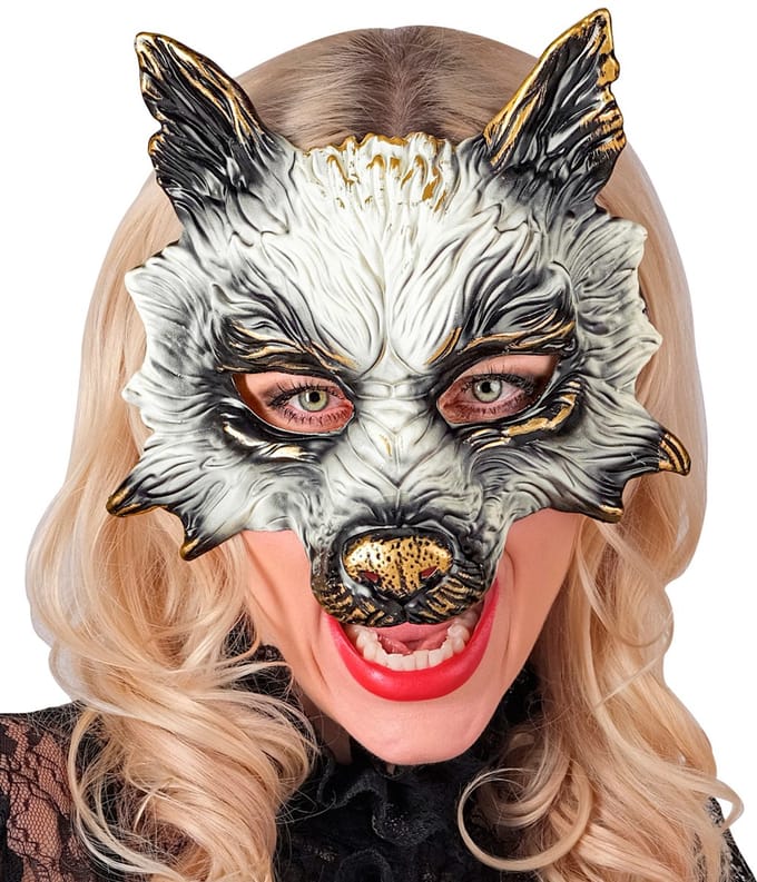 WIDMANN - Gouden wolvenmasker voor volwassenen