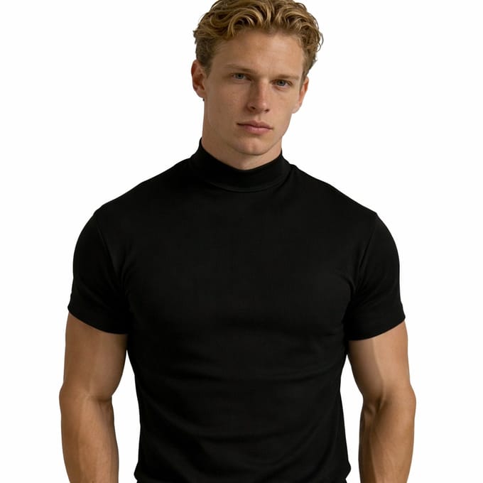 Coltrui T-shirt Heren - Zwart - Polyester - Korte Mouwen