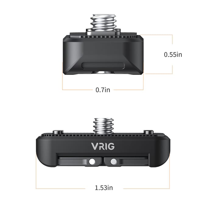 VRIG AC18 3-in-1 Snelontgrendelingsadapterbasis Camera Statiefbevestiging Snelontgrendelingsbevestiging Vervanging voor AC 19 black