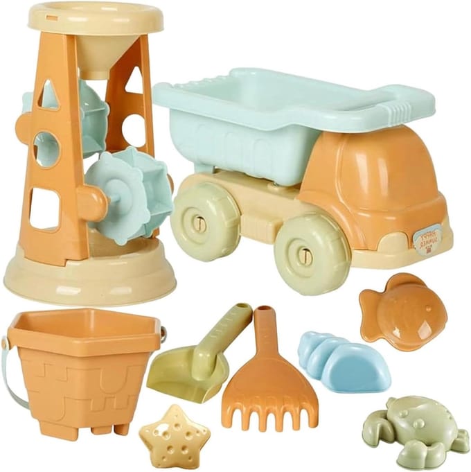 Zandspeelgoed Set - Strand Speelgoed - Buiten Spelen - Afgeronde Randen - 45 x 25 x 20 cm - Multicolor
