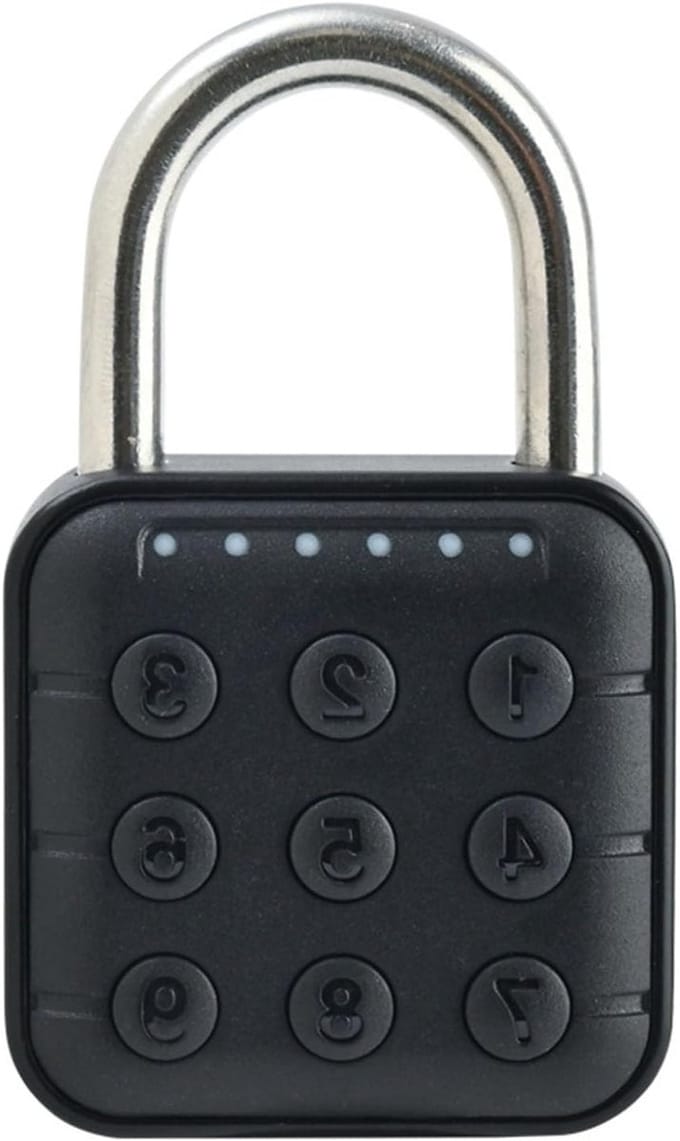 6-cijferige elektronische codehangslot met wachtwoord, programmeerbaar voor bagage en kastdeuren, 10 instelbare sets