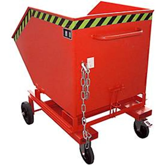 Kiepbak met wielen type KW-ET 600, rood
