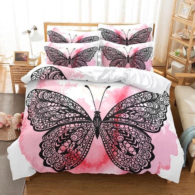 beddengoedset dekbedovertrekset 3d beddengoed digitale print bedlinnen queensize beddengoedset modieus design EU single(135x200cm) black